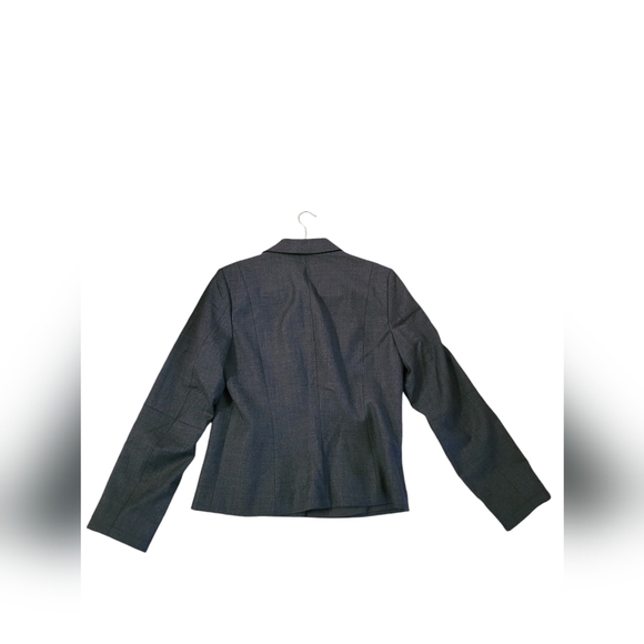 J. Crew Size 10 Military Wool Short Blazer Jacket Charcoal Made in Hungary - Picture 6 of 11